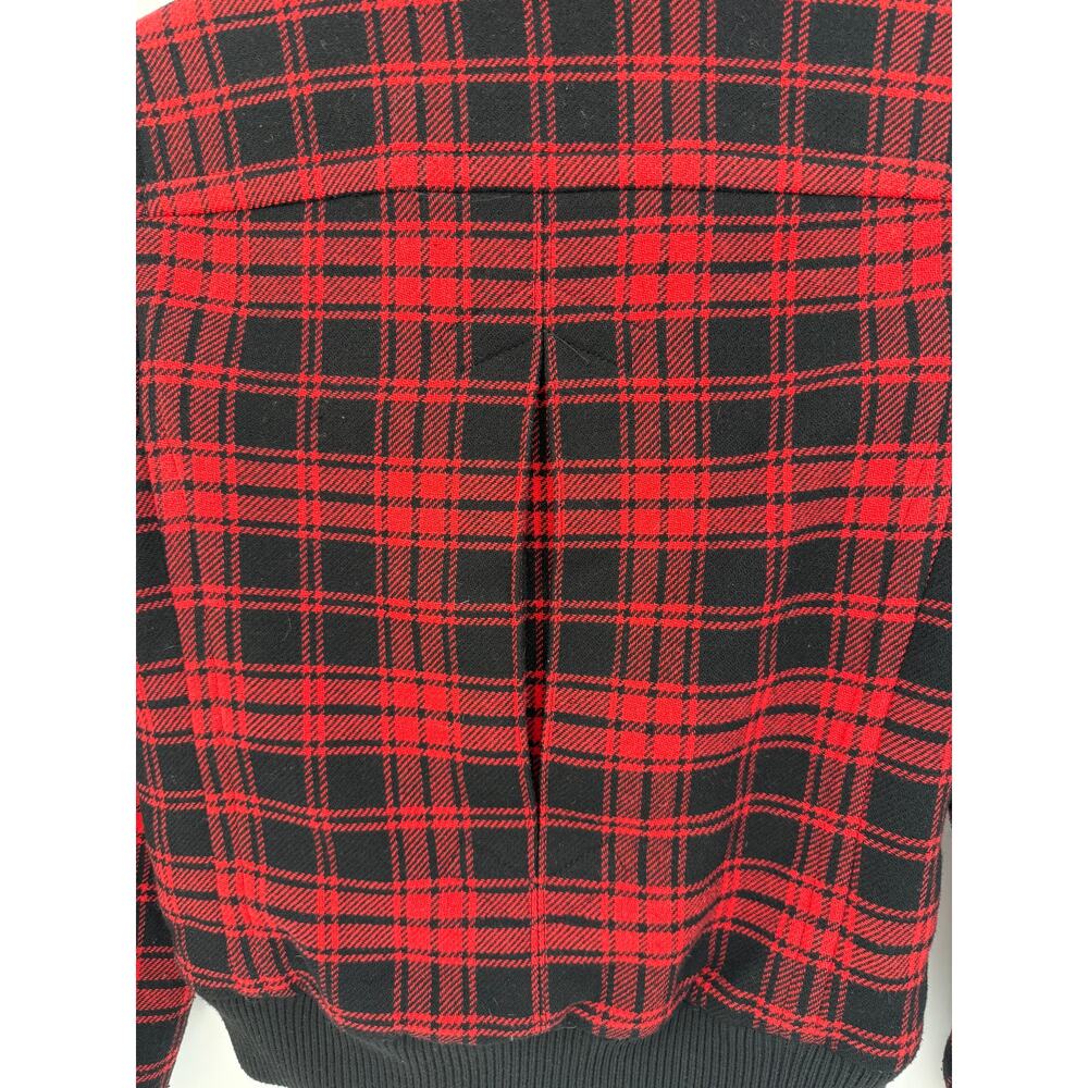 Marc Jacobs Women's Wool Zippered Jacket Buffalo Plaid Red Size XS Y2K Vintage - Picture 5 of 14